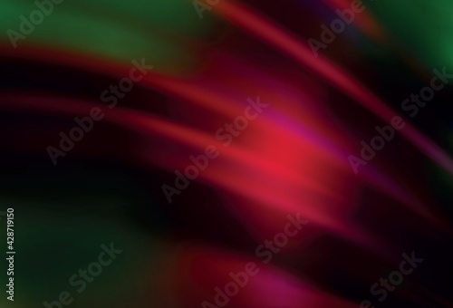 Dark Green, Red vector blurred template.