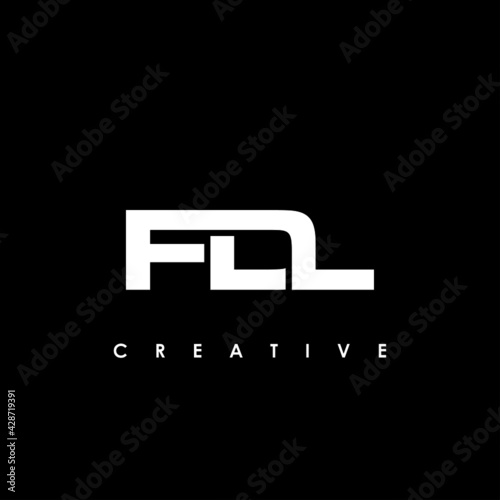 FDL Letter Initial Logo Design Template Vector Illustration photo