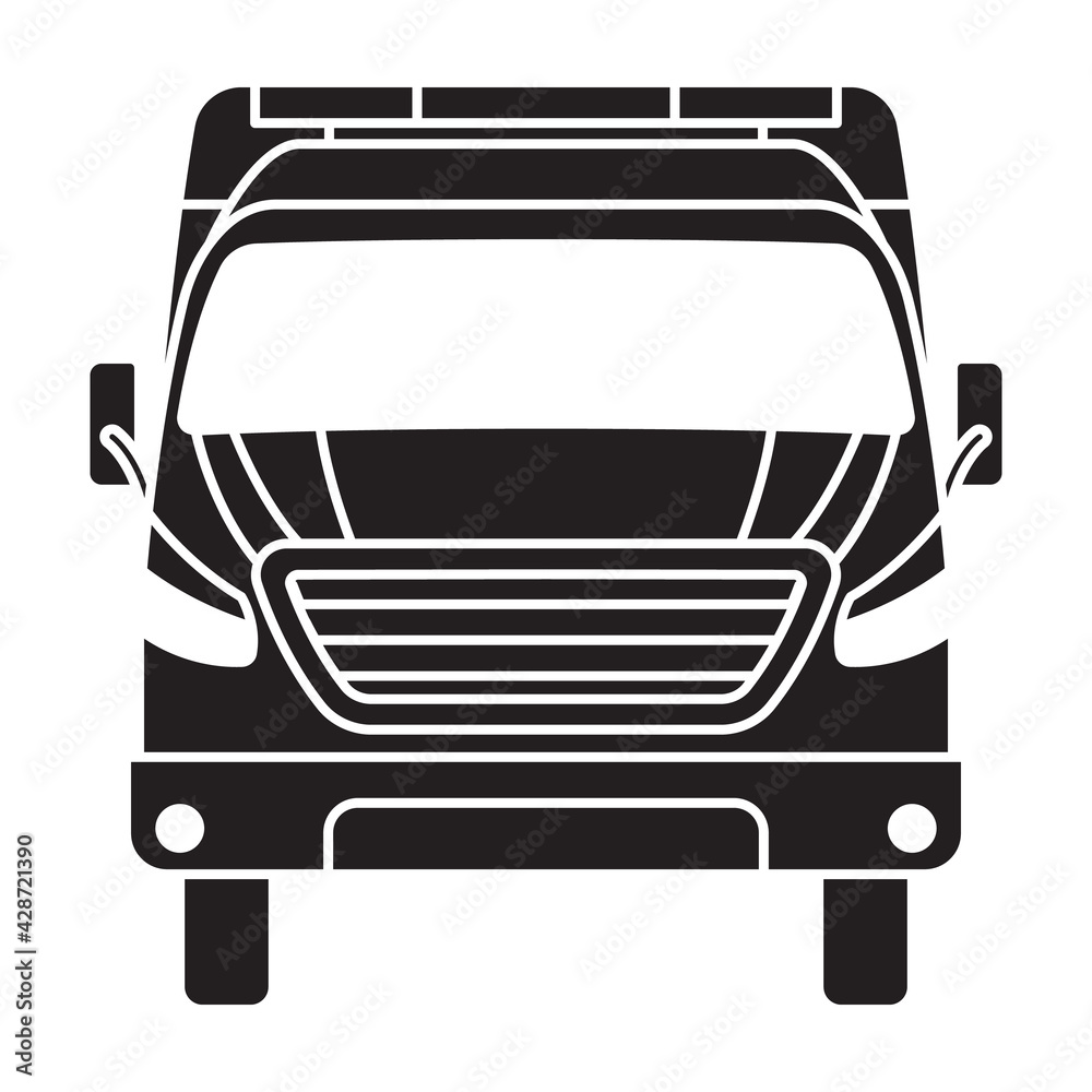 Ambulance car vector black icon. Vector illustration emergency car on ...