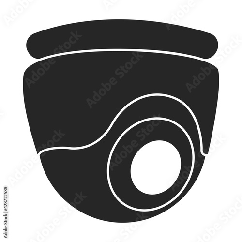 Camera video vector black icon. Vector illustration cctv on white background. Isolated black illustration icon of camer video.