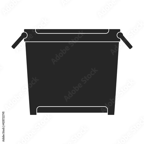 Box ice vector black icon. Vector illustration freezer on white background. Isolated black illustration icon of box ice.