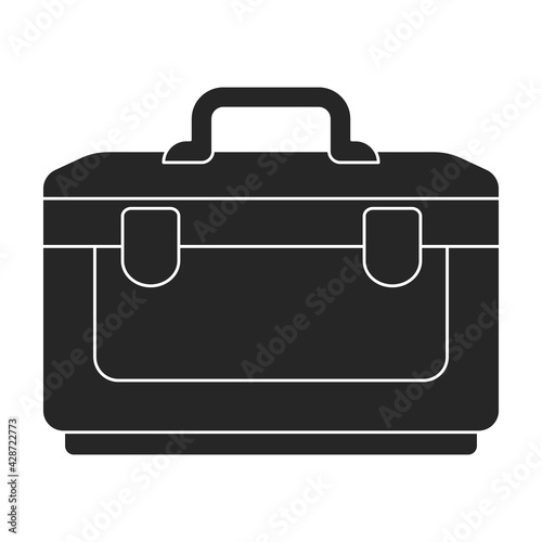Box ice vector black icon. Vector illustration freezer on white background. Isolated black illustration icon of box ice.