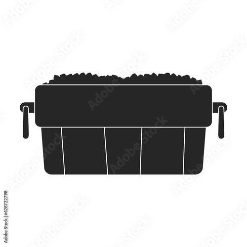 Box ice vector black icon. Vector illustration freezer on white background. Isolated black illustration icon of box ice.