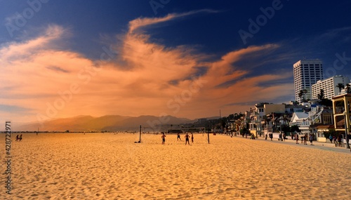 Santa Monica beach before the pandemic