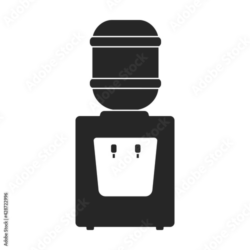 Water cooler vector black icon. Vector illustration bottle on white background. Isolated black illustration icon of water coler.