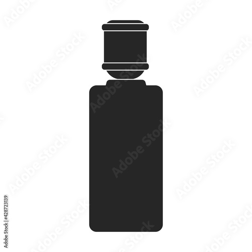 Water cooler vector black icon. Vector illustration bottle on white background. Isolated black illustration icon of water coler.
