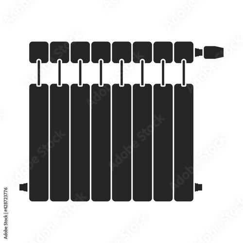Heater electric vector black icon. Vector illustration heater electric on white background. Isolated black illustration icon of home boiler.