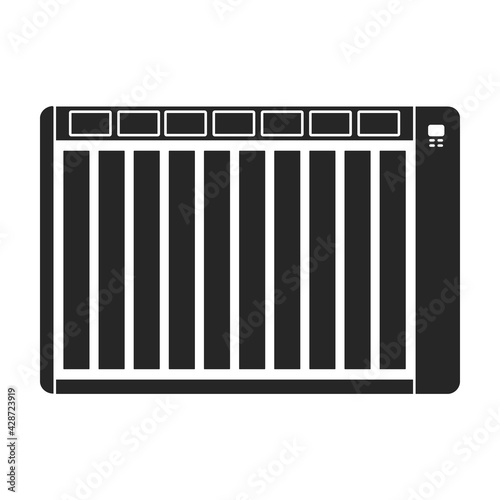 Heater electric vector black icon. Vector illustration heater electric on white background. Isolated black illustration icon of home boiler.