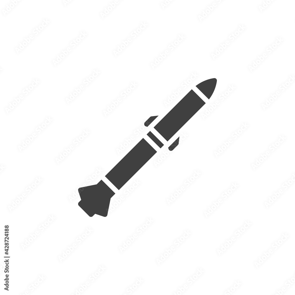 Missile rocket vector icon