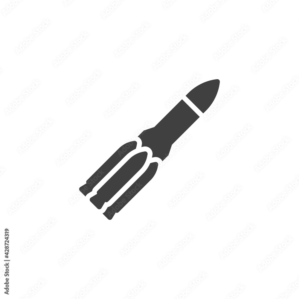 Space rocket vector icon Space rocket vector icon