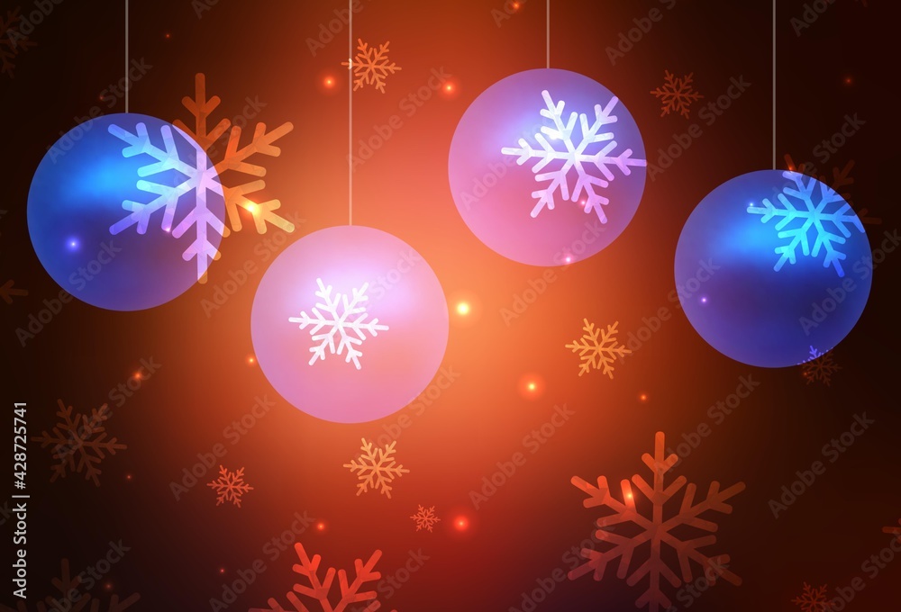 Dark Red vector layout in New Year style. Dark Red vector layout in New Year style.