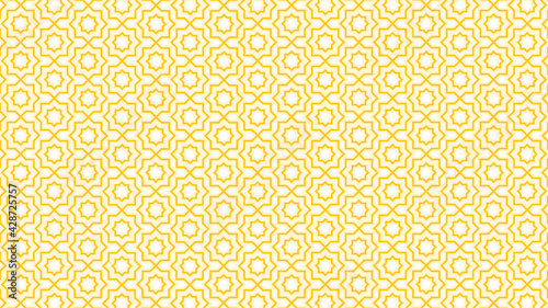 Abstract islamic pattern background for yellow ramadan and eid banner vector