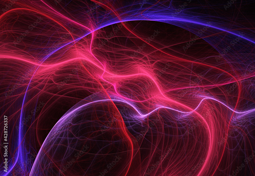 Naklejka premium fractal on black
