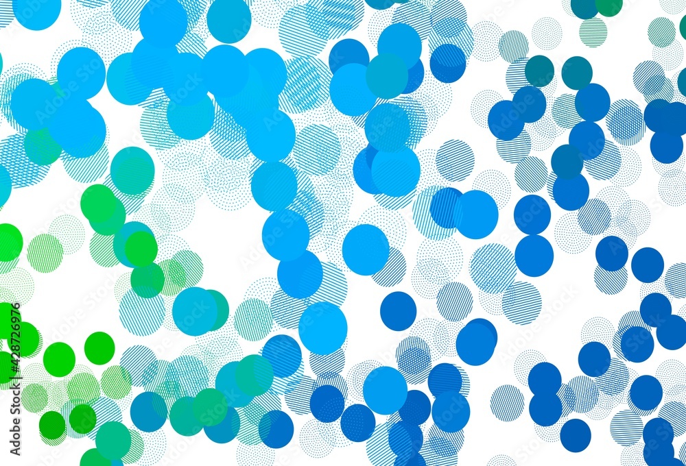 Light Blue, Green vector backdrop with dots. Light Blue, Green vector backdrop with dots.
