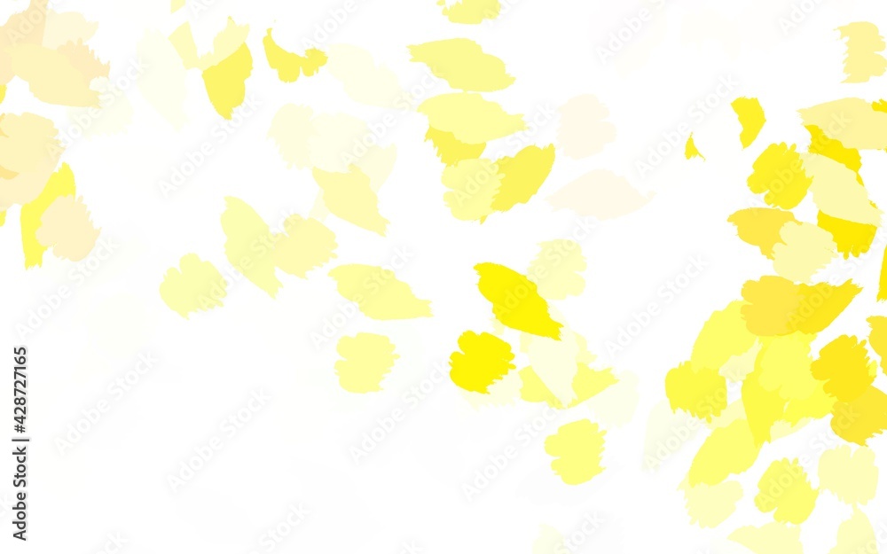 Light Red, Yellow vector background with abstract shapes.