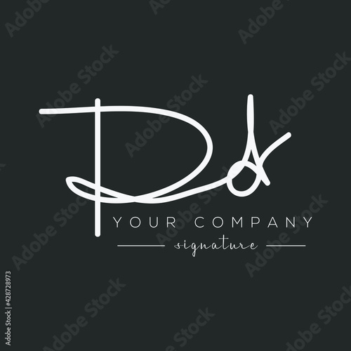 DD initials signature logo. Handwriting logo vector templates and signature concept