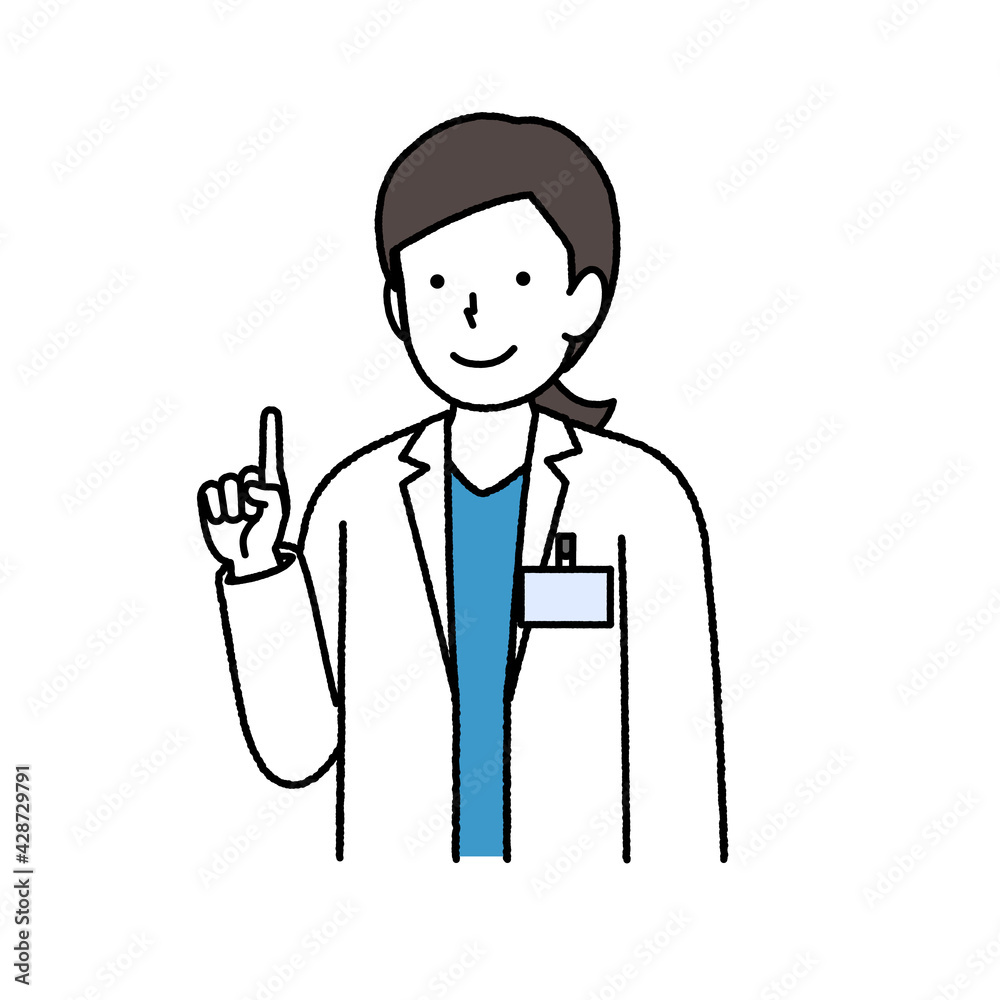 Female doctor : Pointing