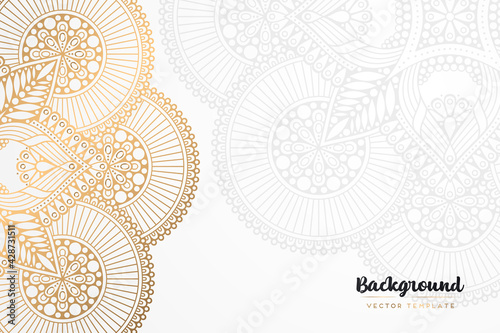 Vector islamic gold background with mandala