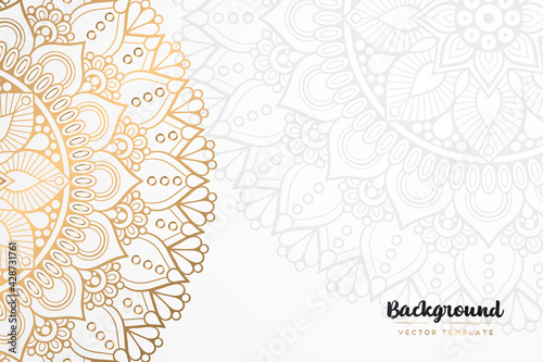 Vector islamic gold background with mandala