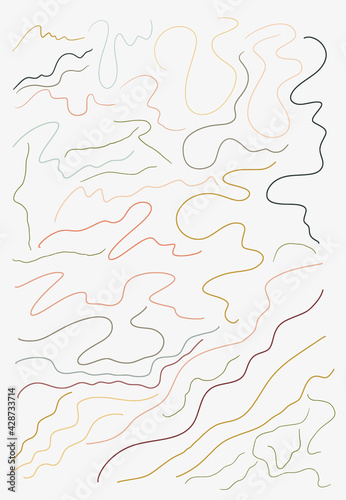 Hand drawn rregular thin wa...