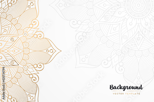 Vector islamic gold background with mandala