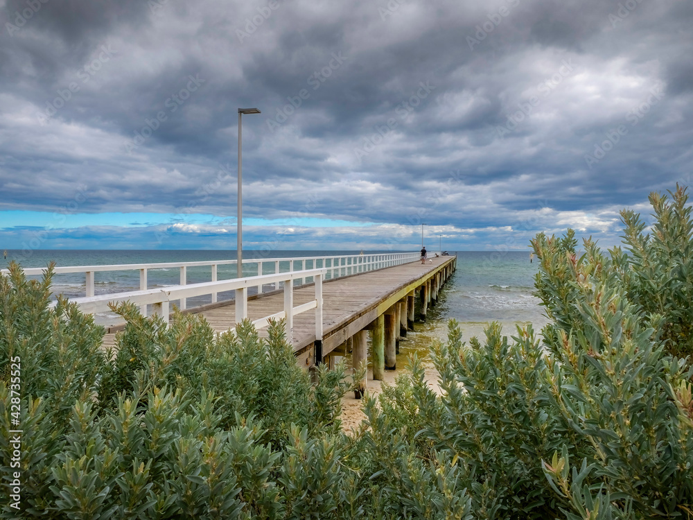Seaford Pier From Shore StockFoto Adobe Stock