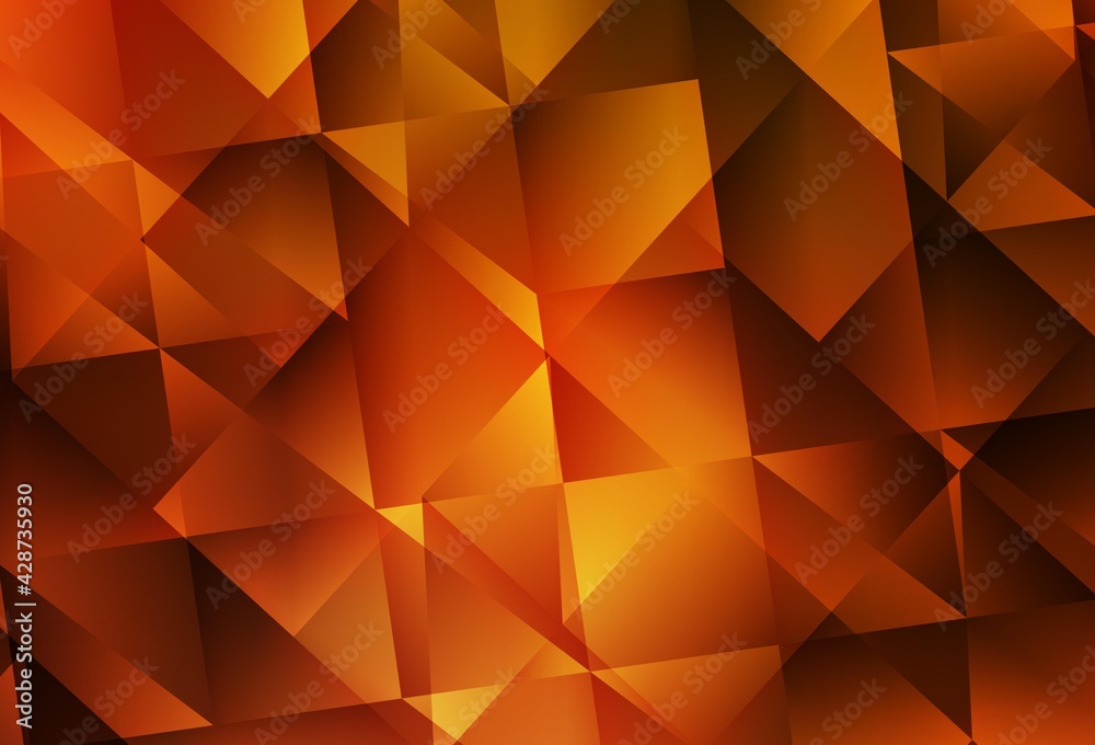 Dark Orange vector abstract polygonal background. Dark Orange vector abstract polygonal background.
