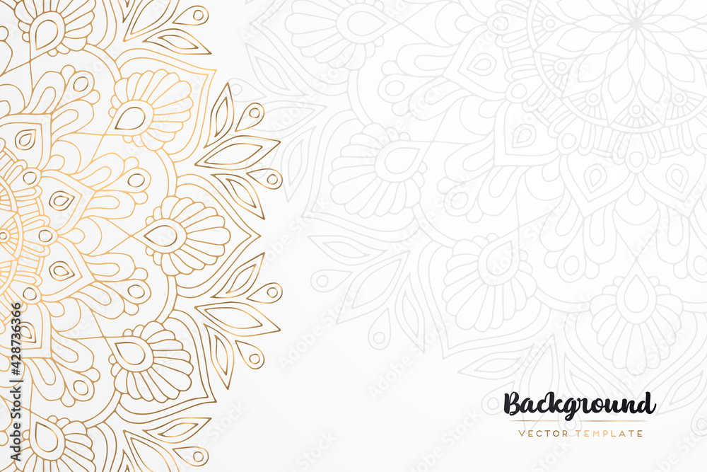 Vector islamic gold background with mandala Vector islamic gold background with mandala