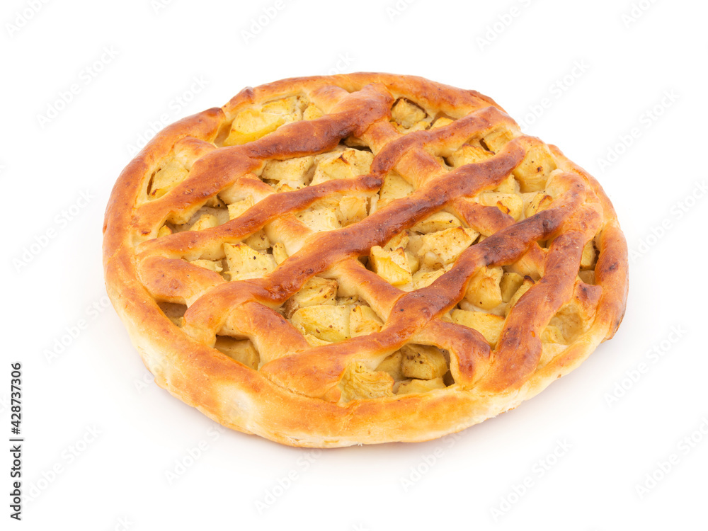 Apple pie isolated on white. Apple pie isolated on white.