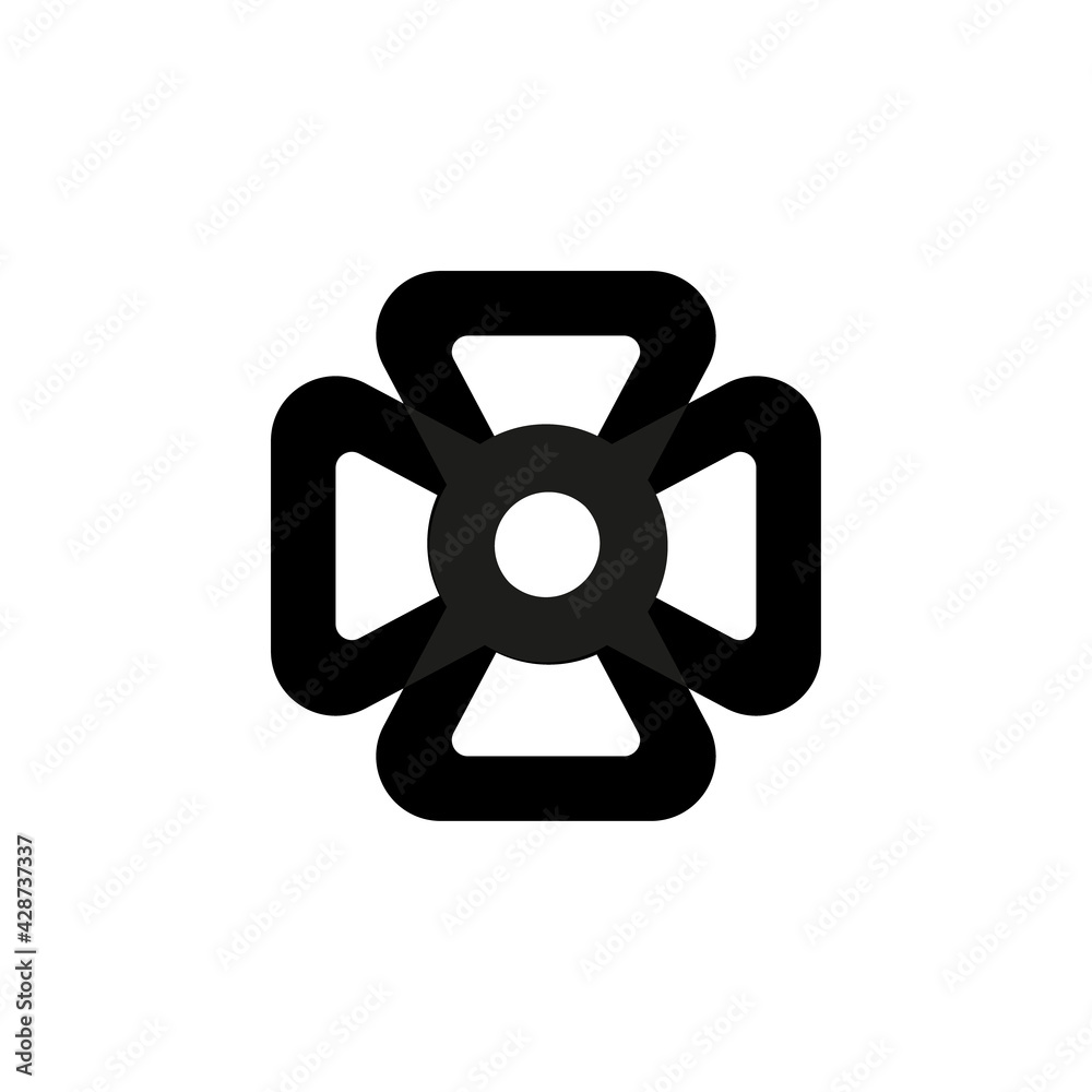 The Christian cross sticker design element