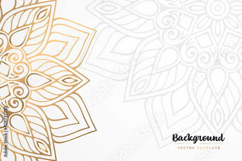 Vector islamic gold background with mandala