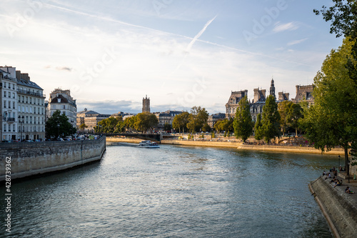 A view of the river Seine in Paris
