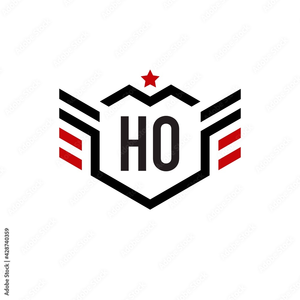 initial-letter-ho-star-wing-hexagonal-creative-logo-design-template