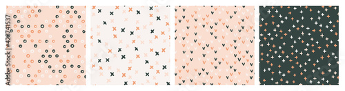 Set of hand drawn textured ...