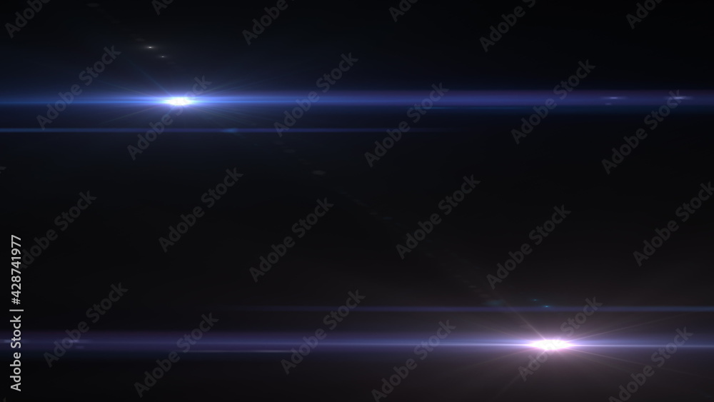 Techy blue optical lens flares transition that is a seamless loop with natural anamorphic blue lighting. 4K great for motion graphics