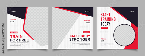 Fitness social media post banner template