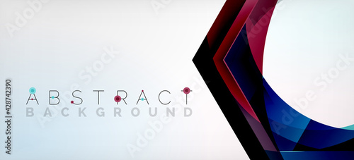 Vector color hexagons geometric abstract background