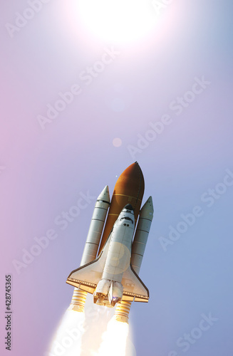 Rocket. The elements of this image furnished by NASA.