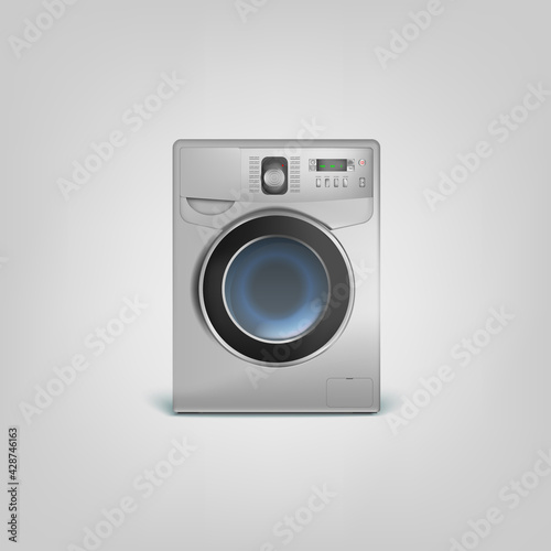 washing machine on white background © Tural