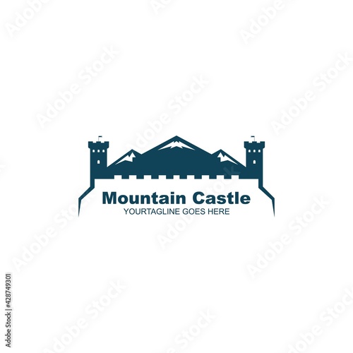 castle mountain  icon vector illustration design