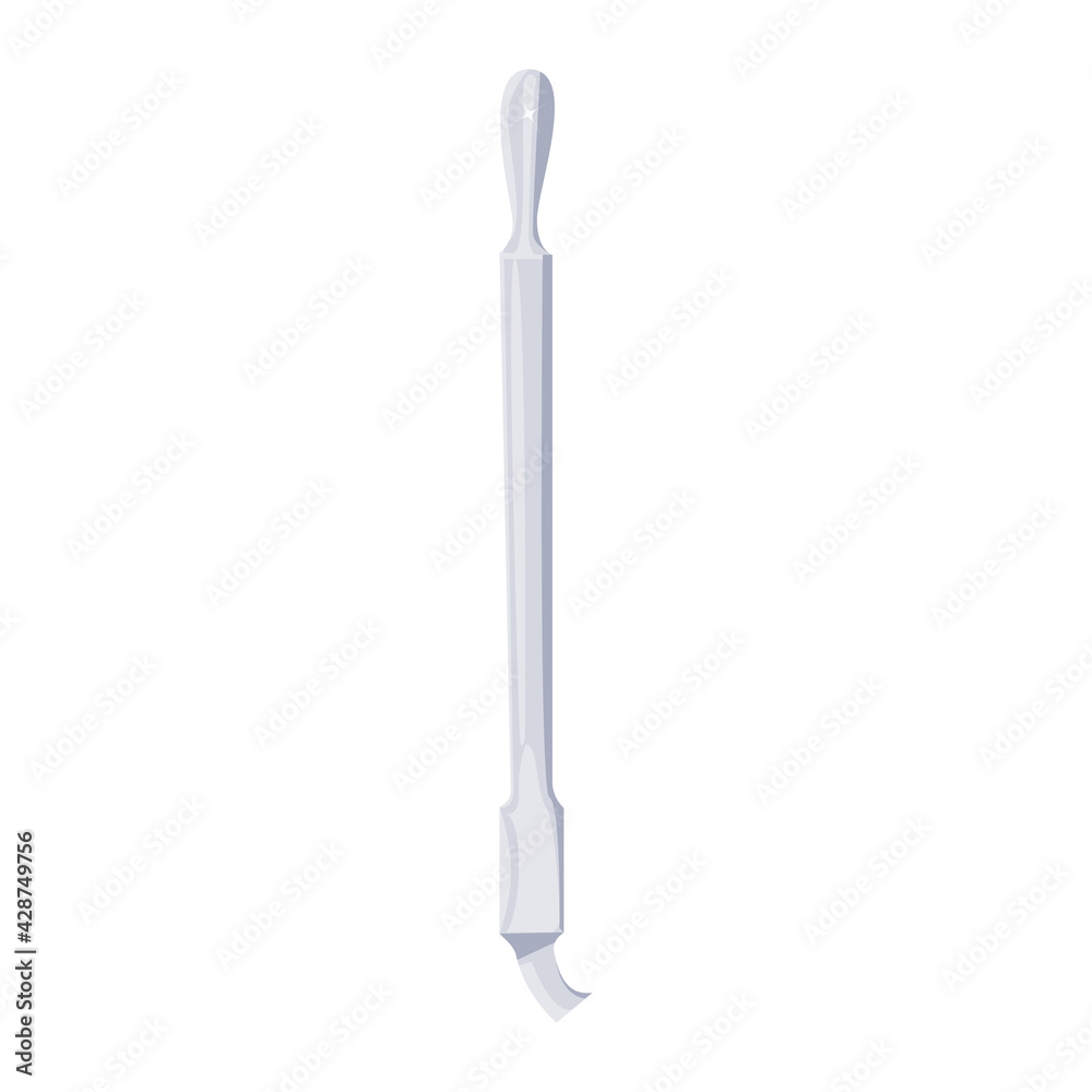 Manicure accessory. Hands and nail treatment. Manicure Scraper. Manicure and pedicure tools. Vector realistic flat illustration Manicure accessory. Hands and nail treatment. Manicure Scraper. Manicure and pedicure tools. Vector realistic flat illustration