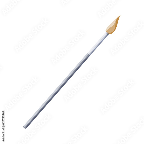 Brush for manicure. Cosmetic icon. Vector cartoon flat illustration