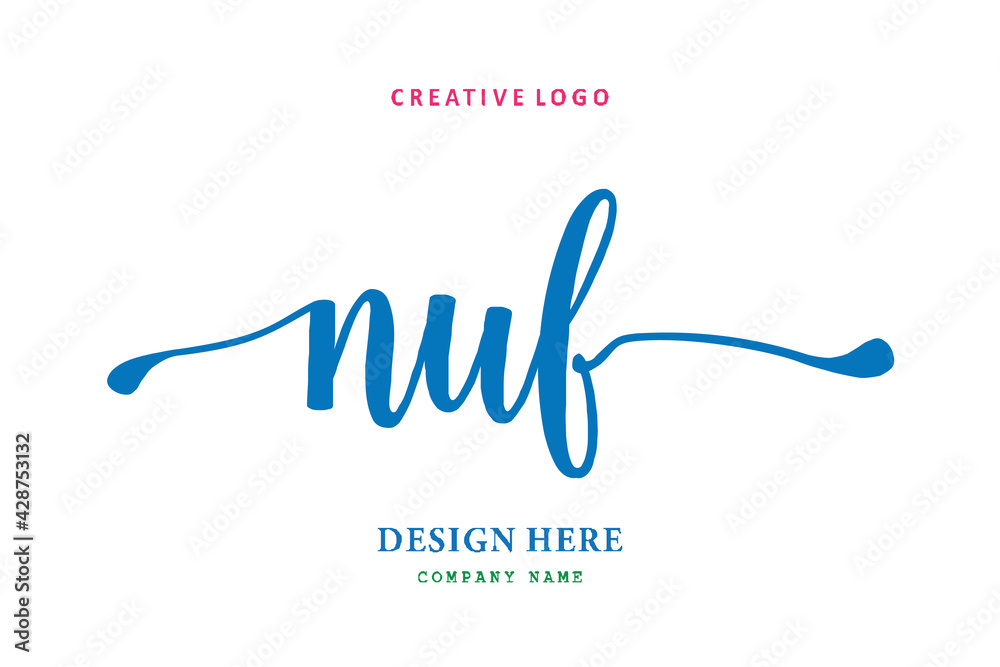 NUF lettering logo is simple, easy to understand and authoritative NUF lettering logo is simple, easy to understand and authoritative