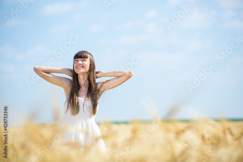 beautiful woman enjoying summer outdoors © PEPPERSMINT