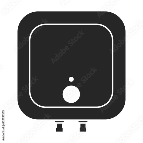 Heater electric vector black icon. Vector illustration heater electric on white background. Isolated black illustration icon of home boiler.
