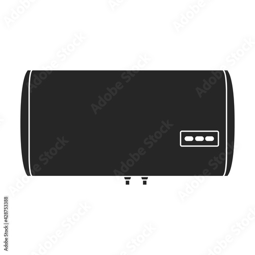 Heater electric vector black icon. Vector illustration heater electric on white background. Isolated black illustration icon of home boiler.