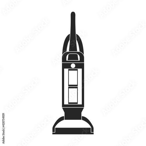 Vacuum cleaner vector black icon. Vector illustration robot carpet on white background. Isolated black illustration icon of vacuum cleaner .