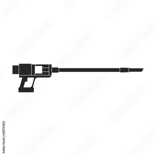 Vacuum cleaner vector black icon. Vector illustration robot carpet on white background. Isolated black illustration icon of vacuum cleaner .