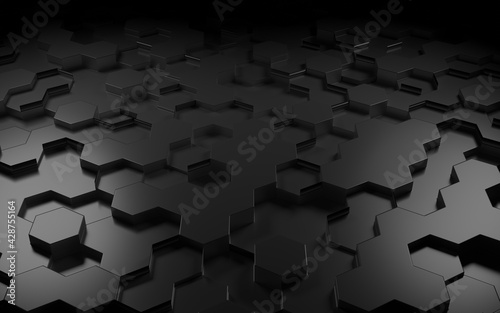 3d rendering of abstract wallpaper with geometric shapes.