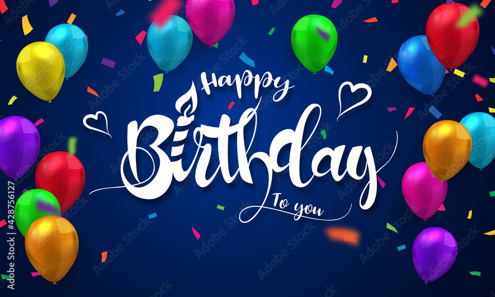 Happy Birthday banner celebration background Happy Birthday banner celebration background